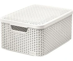 Curver Daiktadėžė su dangčiu Style, kreminės baltos spalvos, 30l, L