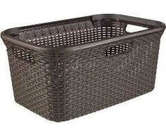 Curver Skalbinių krepšys Style, tamsiai rudos spalvos, 45l