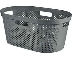 Krepšys „Curver Infinity“ perdirbtų skalbinių krepšys, 40 l talpos, tamsiai pilkas, 100 % perdirbtas, 245675