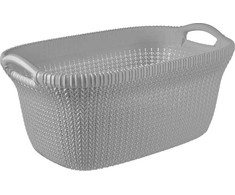 Krepšys skalbiniams Curver Knit 40L šviesiai pilka