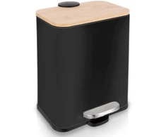 Songmics Orion šiukšliadėžė su pedalu, 5 l, juoda, siaura
