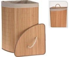 Krepšys skalbiniams Storage Solutions Krepšys skalbiniams narożny bambusowy ruda