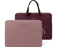 Krepšys Tomtoc Light-A21 Dual-color Slim Nešiojamas kompiuteris Handbag, 13,5 Inch - Raspberry