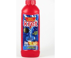 Kanalizacijos vamzdžių valymo priemonė KRET, gelis, 500ml