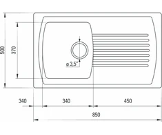 Virtuvinė plautuvė Deante Lusitano ZCL 611N, Baltas