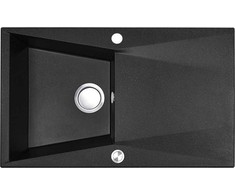 Granitinė virtuvinė plautuvė Laveo Grenada SBG_711T, Juodas