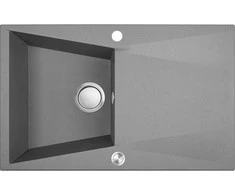 Granitinė virtuvinė plautuvė Laveo Grenada SBG_511T, Pilkas