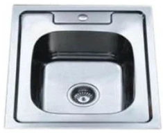 Kriauklė Tredi Sink TREDI, top-mounted, stainless steel, with siphon set, 50 x 50 cm