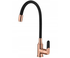 Plautuvės maišytuvas INVENA MAGIC ROSE GOLD, juodos sp.