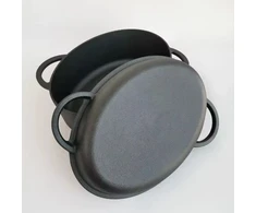 Krisberg Ketaus kepimo keptuvė 2 viename DANČIO / GRILĖS KEPUTINIS INDUKCINĖS DUJOS 34 cm