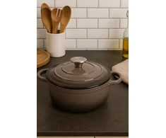 Krisberg EMALINIS KETUS PUODAS 4,2L Emaliuotas su dangteliu INDUKCINĖ DUJINĖ ORŠINĖ 24cm