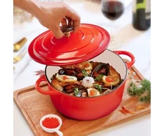 Krisberg EMALINIS KETUS PUODAS 4.8L Emaliuotas su dangteliu INDUKCINĖ DUJINĖ ORGANĖ 26cm