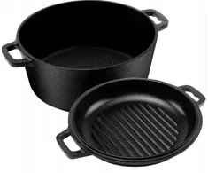 Krisberg Ketaus puodas su dangteliu 26 cm keptuvė Puodas keptuvė 4,5 L DUJŲ INDUKCIJA