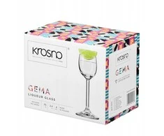 Krosno Likerio taurelių komplektas Gema, stiklas, 0.07 l, 6 vnt.