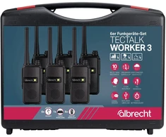 Albrecht Tectalk Worker 3 dėklas, 6 vnt. rankinių lagaminų rinkinys