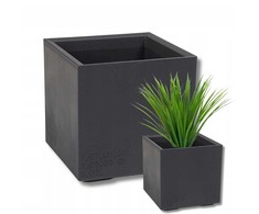 Krups KARO gėlių stovas 300x300x300 perdirbto betono - antracito LA776-82 LAMELA