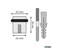 Decastyl Durų odbój 25/30 mm nerūdijantis plienas satinas KOWALSKI