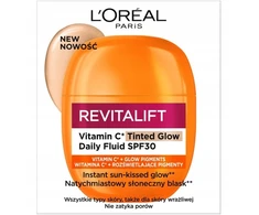 L'Oreal „Revitalift“ vitamino C tonuotas švytėjimas – šviesiai tonuotas fluidas su SPF30 40 ml