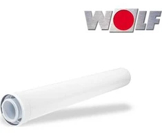 Krzys Pol Oro išmetimo vamzdis DN80/125 ilgis 1000mm baltas