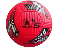 Kubisport Futbolo kamuolys raudona dydis 5 do gry i treningu na trawę Orlik (Kub_04-K5/1K-CRV)