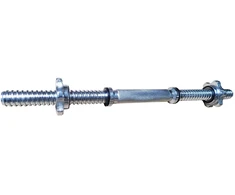 Kubisport Tiesus sraigtinis hantelis vienos rankos pratimams chromuotas 450/25 mm (Kub_05-CBR45K/25)