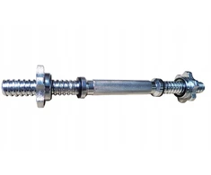 Kubisport Trumpas tiesus sraigtinis štangos kotas pratimams treniruotėms su fiksatoriais 25 mm (Kub_05-CBR35K/25)
