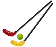 Kubisport Rinkinys 2 x Kije do Unihokeja Plastikowe Proste Kamuolys 95 cm (Kub_05-H076KS)