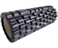 Kubisport Ritininis masažuoklis juodas su iškilimais 33 x 14 cm (Kub_05-D85K-CRN)