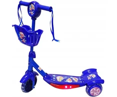 Kubisport triratė vaikiška paspirtukas su šviečiančiais LED ratais, mėlyna, balansinis (Kub_05-CSK5K-MO)