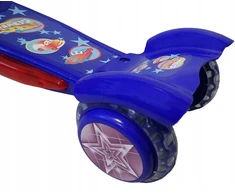 Kubisport triratė vaikiška paspirtukas su šviečiančiais LED ratais, mėlyna, balansinis (Kub_05-CSK5K-MO)