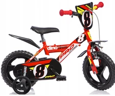 Kubisport Vaikiškas dviratukas 12 Cali raudona kółka boczne wolnobieg Dino Bikes (Kub_05-CSK5123K-CRV)