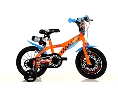 Kubisport Vaikiškas dviratukas 14 cali Hot Wheels oranžinė hamulec Dino Bikes (Kub_05-CSK5143K/HW)