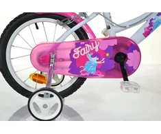 Kubisport Vaikiškas dviratis 16 colių Fairy mergaitėms su krepšeliu ir sėdynėle Dino Bikes (Kub_05-CSK5166K-BF)