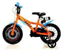 Kubisport Vaikiškas dviratukas 16 cali Hot Wheels oranžinė hamulec Dino Bikes (Kub_05-CSK5163K/HW)