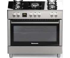 Ravanson KWGE-K90 Glass Inox dujinė-elektrinė viryklė