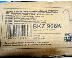 Kuchinox BKZ_968K Virtuvinis maišytuvas, granitas, 8 kriauklės, 1 skylė, U formos snapelis, pilkas // BK.BKZ_968K
