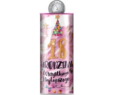 Kukartka KORTELĖ Piggy bank alavas Gimtadienis 18