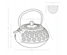 KUMO ketaus virdulys su užpilu, 1000 ml