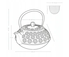 KUMO ketaus virdulys su užpilu, 1000 ml