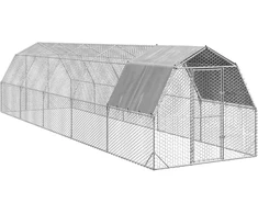 vištienos bėgimas su stogu 2,5x10x2,25 m cinkuoto plieno