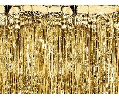 Party Deco Auksinės folijos užuolaida-lietutis 90x250cm