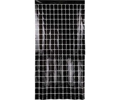 PartyDeco Vakarėlio užuolaidų kvadratai juodi 100x200cm
