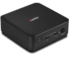 KVM Jungiklis - LINDY 2 Prievadų Type C, Dvigubas HDMI 4K60 KVM Jungiklis su USB 3.2 Gen 2, 100W PD