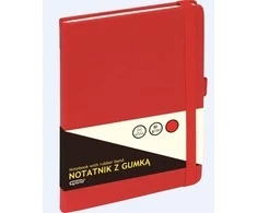 KW Trade Bloknotas GRAND su gumkÄ… raudona A5/80 kartek grotelės 232365