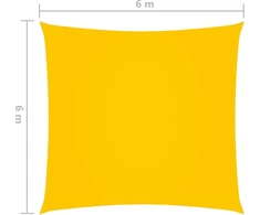 Uždanga nuo saulės, geltona, 6x6m, oksfordo audinys, kvadratinė
