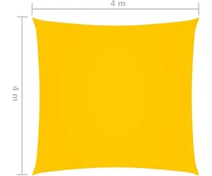 Uždanga nuo saulės, geltona, 4x4m, oksfordo audinys, kvadratinė