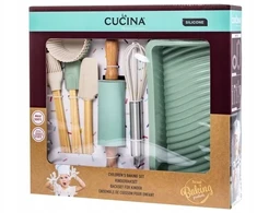 La Cucina Kepimo rinkinys, 12 dalių su silikoninėmis formelėmis, forma 20 x 10 x 4 cm