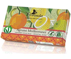 La Dispensa Florinda Mosaico muilas augalinis, rankų darbo, parfumuotas, Viduržemio jūros citrusinių vaisių aromato, 100 g