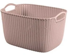 Curver Basket Knit L rectangle 19L 40x30x23cm pink