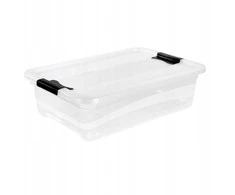 Keeeper Box with lid crystalbox Cornelia 59,5x39,5x17cm 28L transparent